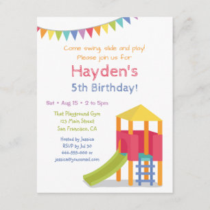 Speelplaats Kinderen Birthday Party Kaart