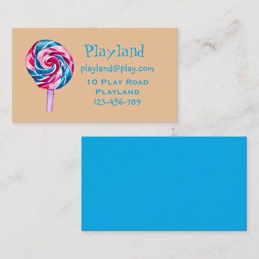 Speelplaats kinderopvang visitekaartje (Voorkant / Achterkant)