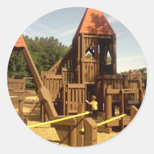 Speelplaats Ronde Sticker (Voorkant)