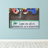 Speelplaats voor kinderen 1 Reserve aux Enfants C Canvas Afdruk (Insitu (Houten vloer))