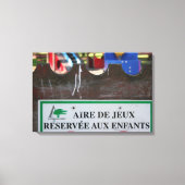Speelplaats voor kinderen 1 Reserve aux Enfants C Canvas Afdruk (Voorkant)