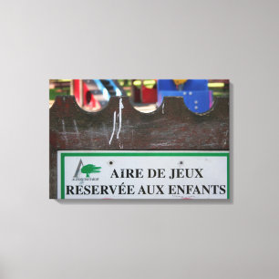 Speelplaats voor kinderen 1 Reserve aux Enfants C Canvas Afdruk