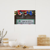Speelplaats voor kinderen 1 Reserve aux Enfants P Poster (Keuken)