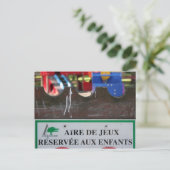 Speelplaats voor kinderen 1 reserveringsmiddelen briefkaart (Staand voorkant)