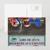Speelplaats voor kinderen 1 reserveringsmiddelen briefkaart (Voorkant / Achterkant)