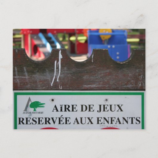 Speelplaats voor kinderen 1 reserveringsmiddelen briefkaart (Voorkant)