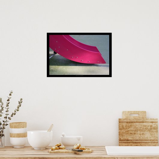 Speelplaats voor kinderen 28 Poster met rode dia (Keuken)