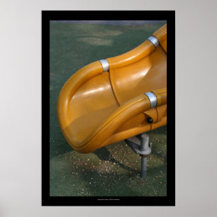 Speelplaats voor kinderen 32 geel Poster