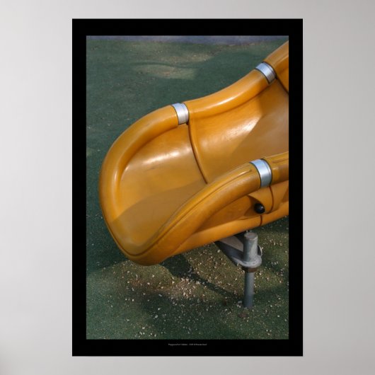 Speelplaats voor kinderen 32 geel Poster (Voorkant)