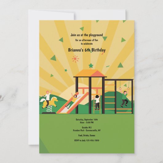 Speelplaats Zonnige Dag Kaart (Voorkant)