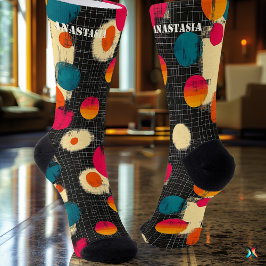 Speels Abstract met kleurrijke cirkelvormige accen Sokken