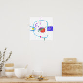 Speels abstract ontwerp poster (Keuken)