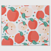 speels appelpatroon cadeaupapier (Vlak)