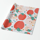 speels appelpatroon cadeaupapier (Uitgerold)