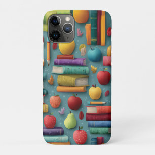 Speels Back-to-School-ontwerp met boeken en Apple Case-Mate iPhone Case