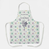 Speels Beer met Kruid Silhouette - Aangepaste keuk Schort (Voorkant)