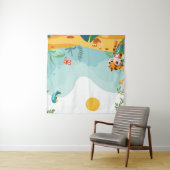 Speels & beschrijvend, speels Oerwoud Cub Digitaal Wandkleed (In Situ (horizontaal))