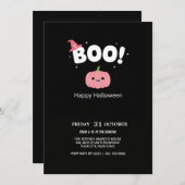 Speels boek! Halloweenfeest uitnodigen Kaart (Voorkant / Achterkant)