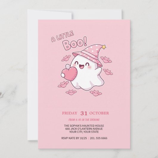 Speels boek! Halloweenfeest uitnodigen Kaart (Voorkant)