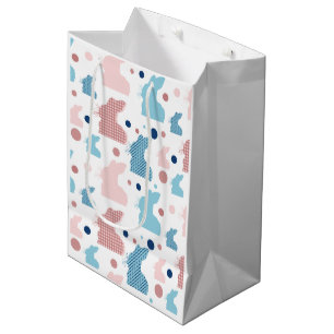 Speels Bunny Silhouette patroon Medium Cadeauzakje