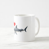 Speels cartoonhaai-ontwerp – Duik in het plezier! Koffiemok (Voorkant rechts)