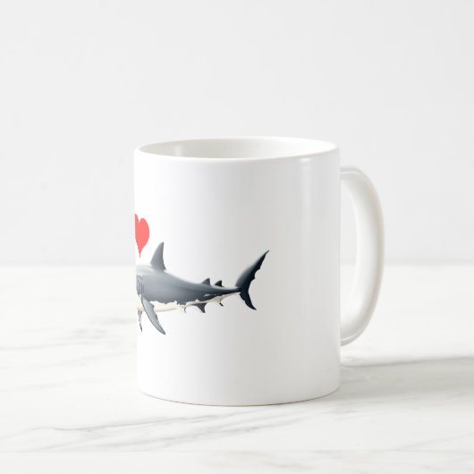Speels cartoonhaai-ontwerp – Duik in het plezier! Koffiemok (Voorkant rechts)