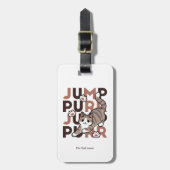 Speels Cat Jump Design - Jump Spint Pun artwork Bagagelabel (Voorkant verticaal)