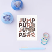 Speels Cat Jump Design - Jump Spint Pun artwork Flyer (Enkel)
