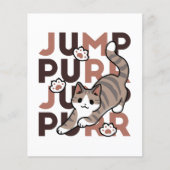 Speels Cat Jump Design - Jump Spint Pun artwork Flyer (Voorkant)