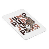 Speels Cat Jump Design - Jump Spint Pun artwork Magneet (Rechterzijde)