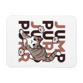 Speels Cat Jump Design - Jump Spint Pun artwork Magneet (Horizontaal)