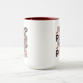 Speels Cat Jump Design - Jump Spint Pun artwork Mok (Midden)