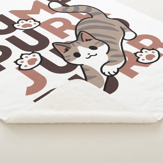 Speels Cat Jump Design - Jump Spint Pun artwork Sherpa Deken (3/4)