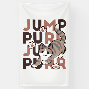 Speels Cat Jump Design - Jump Spint Pun artwork Spandoek