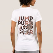 Speels Cat Jump Design - Jump Spint Pun artwork T-shirt (Achterkant)
