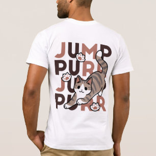 Speels Cat Jump Design - Jump Spint Pun artwork T-shirt