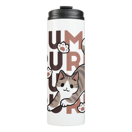 Speels Cat Jump Design - Jump Spint Pun artwork Thermosbeker (Voorkant)
