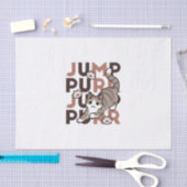 Speels Cat Jump Design - Jump Spint Pun artwork Tissuepapier (Craft)