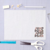 Speels Cat Jump Design - Jump Spint Pun artwork Tissuepapier (Craft)