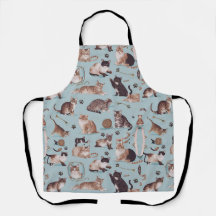 Speels Cat Pattern Schort - Perfect cadeau voor ch