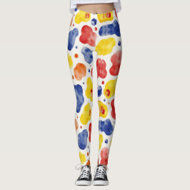 Speels chunky onregelmatig camouflagepatroon leggings