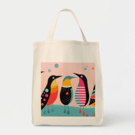 Speels decoratieve vogels met patronen tote bag