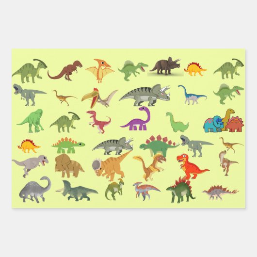 speels dinosaurusinpakpapier inpakpapier vel (Voorkant 2)
