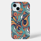 Speels dolfijnenpatroon – Ocean-geïnspireerd desig Case-Mate iPhone Case (Achterkant)