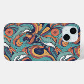Speels dolfijnenpatroon – Ocean-geïnspireerd desig Case-Mate iPhone Case (Achterkant (horizontaal))