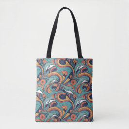 Speels dolfijnenpatroon – Ocean-geïnspireerd desig Tote Bag