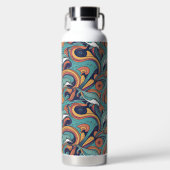 Speels dolfijnenpatroon – Ocean-geïnspireerd desig Waterfles (Voorkant)