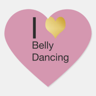 Speels Elegant I Heart Belly Dancing Hart Sticker