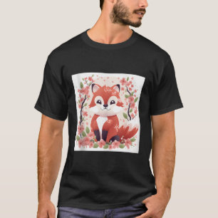 Speels en elegant onze rode panda en kersenblos t-shirt