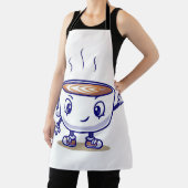 Speels en grappig koffie ontwerp schort (Insitu)
